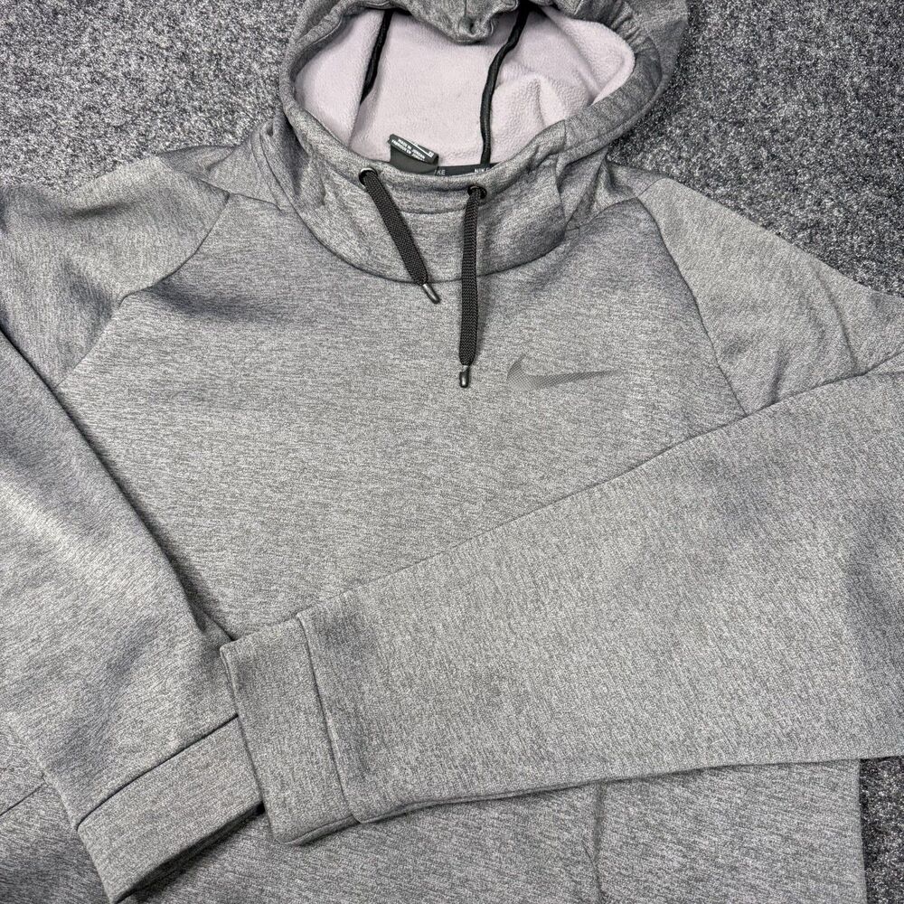Nike Therma-Fit Dri-Fit Gray Pullover Hoodie cowl neckline Size Men’s XL